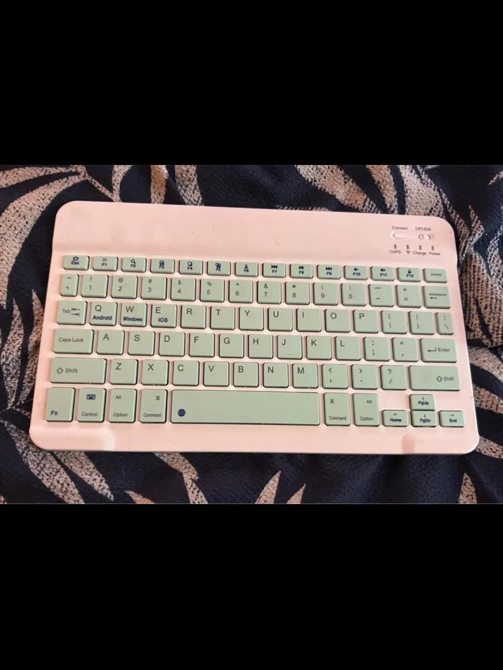 Slim Wireless Keyboard in Mint Green and Blue